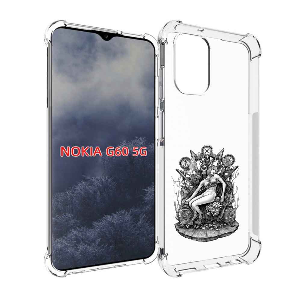

Чехол MyPads девушка на троне для Nokia G60 5G, Прозрачный, Tocco