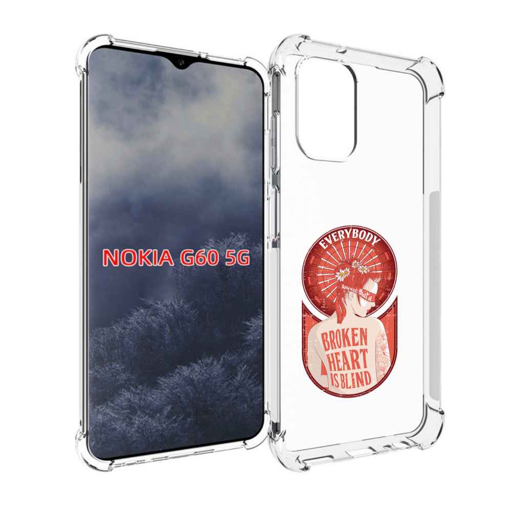 

Чехол MyPads девушка разбитое сердце для Nokia G60 5G, Прозрачный, Tocco