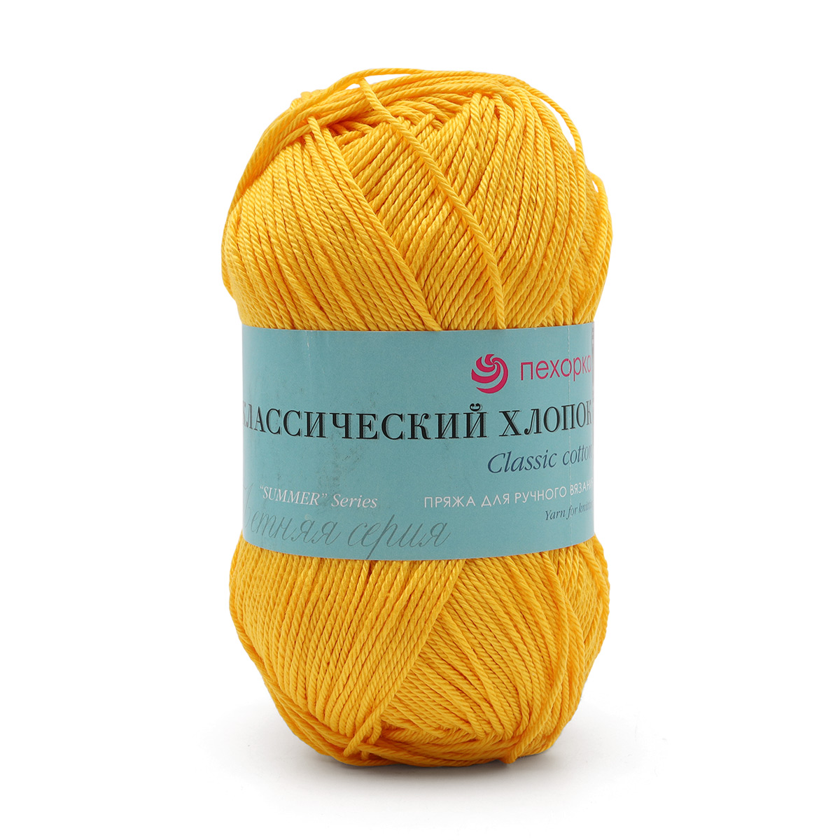 

Пряжа Пехорка Весенняя 100г, 250м (мерсеризованный хлопок) (12 желток), 5 мотков, Желтый, Весенняя