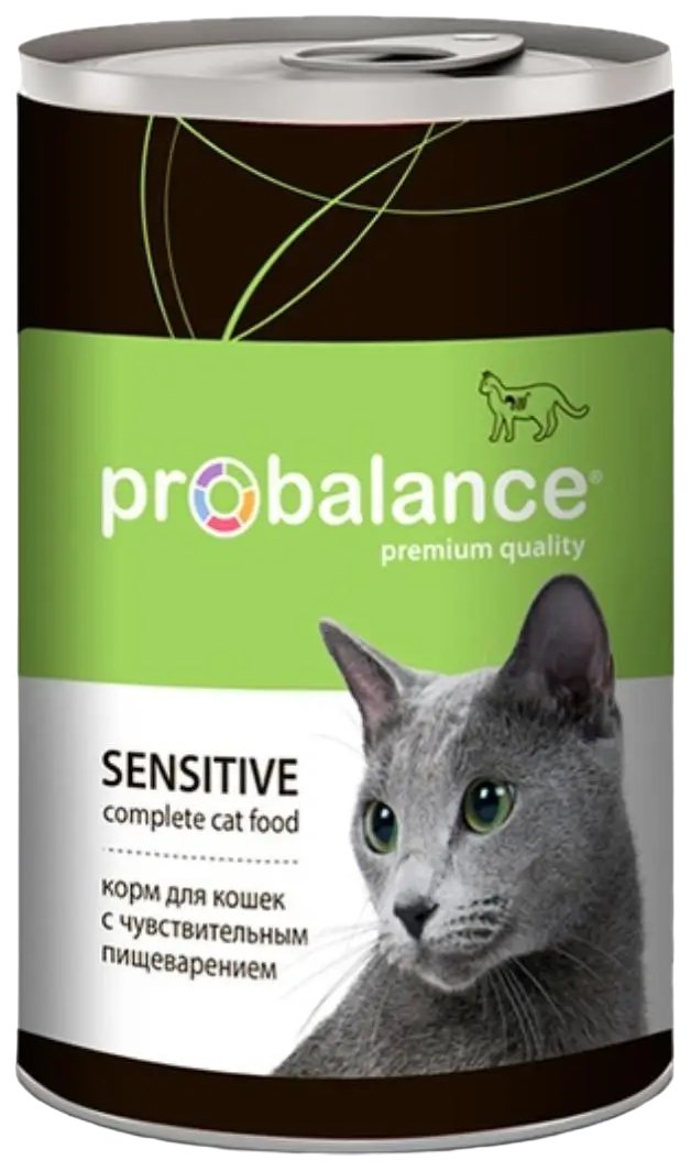 Консервы для кошек ProBalance Sensitive, мясо, с чувствительным пищеварением, 415г