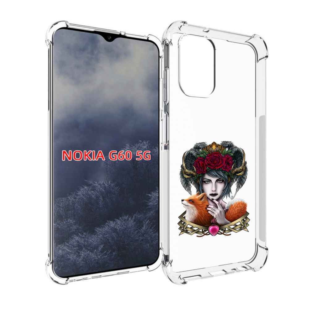 

Чехол MyPads девушка с лисой для Nokia G60 5G, Прозрачный, Tocco