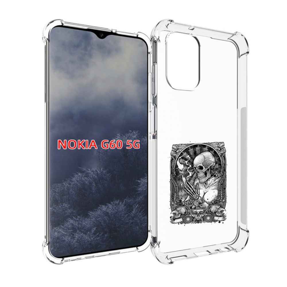 

Чехол MyPads девушка скелет для Nokia G60 5G, Прозрачный, Tocco