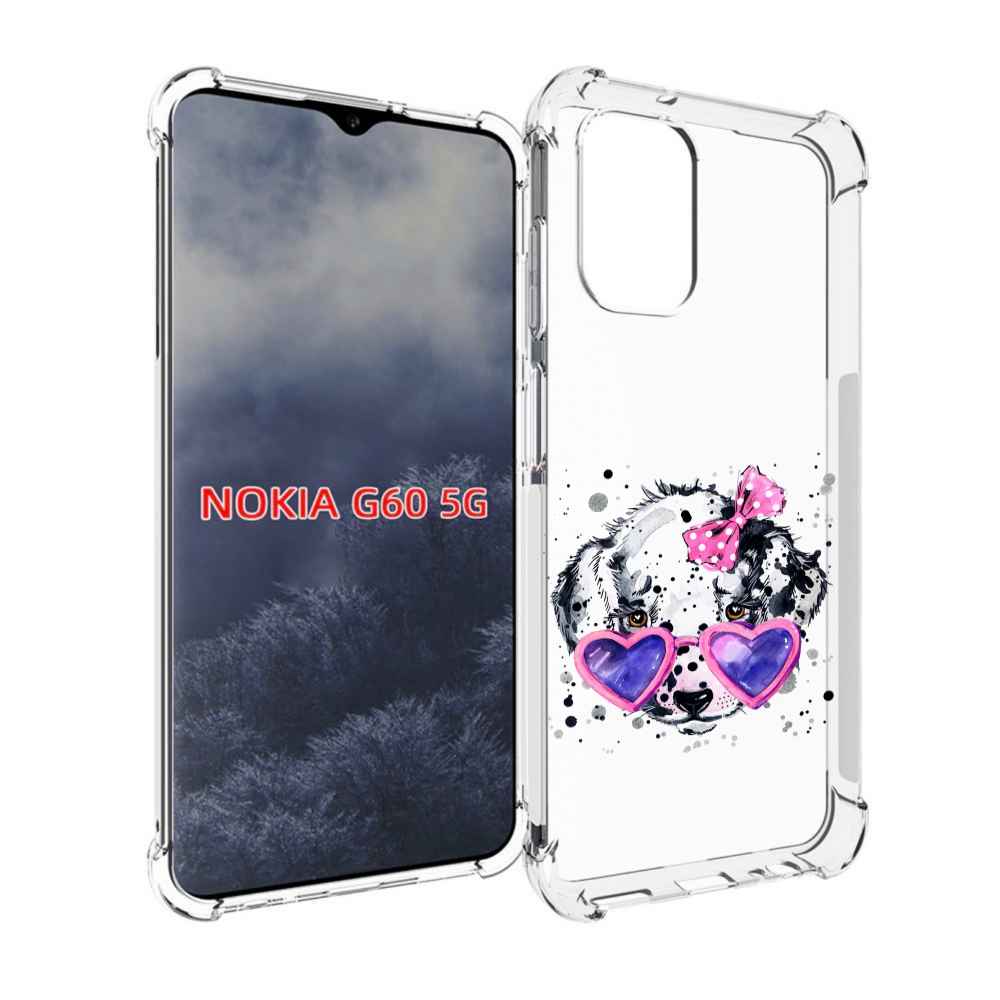 

Чехол MyPads долматинец в очках для Nokia G60 5G, Прозрачный, Tocco