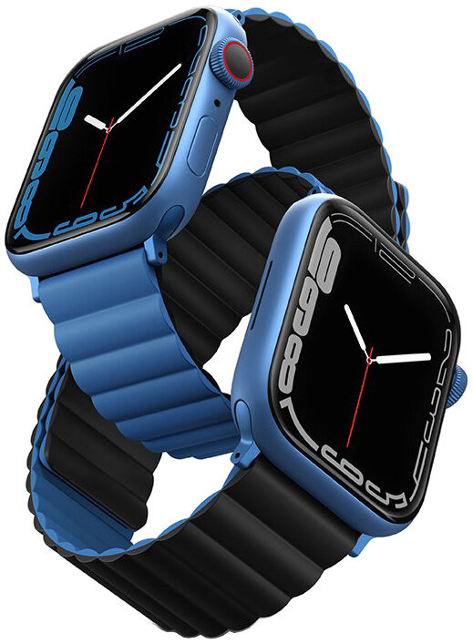 

Ремешок Uniq Revix reversible Magnetic для Apple Watch 41/40/38 мм, Blue/Black, Синий;черный, Revix reversible Magnetic