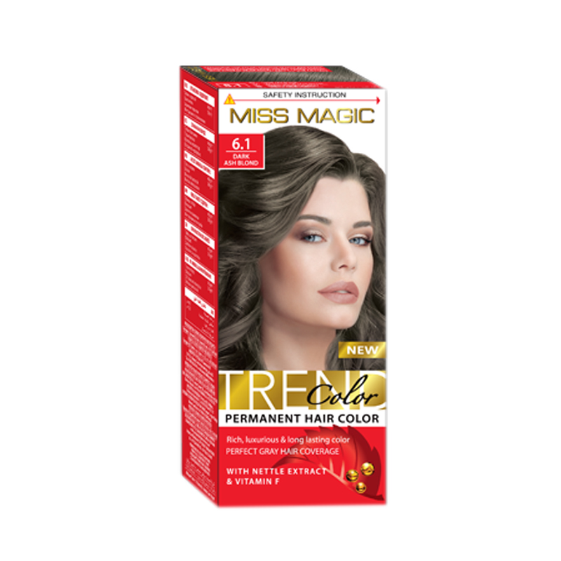 

Краска для волос Miss Magic Trend Color 6.1 Темно-Русый Пепельный 90 мл