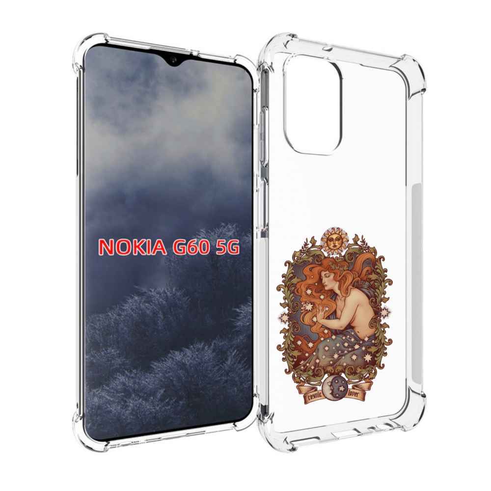 

Чехол MyPads звездная девушка абстракция для Nokia G60 5G, Прозрачный, Tocco