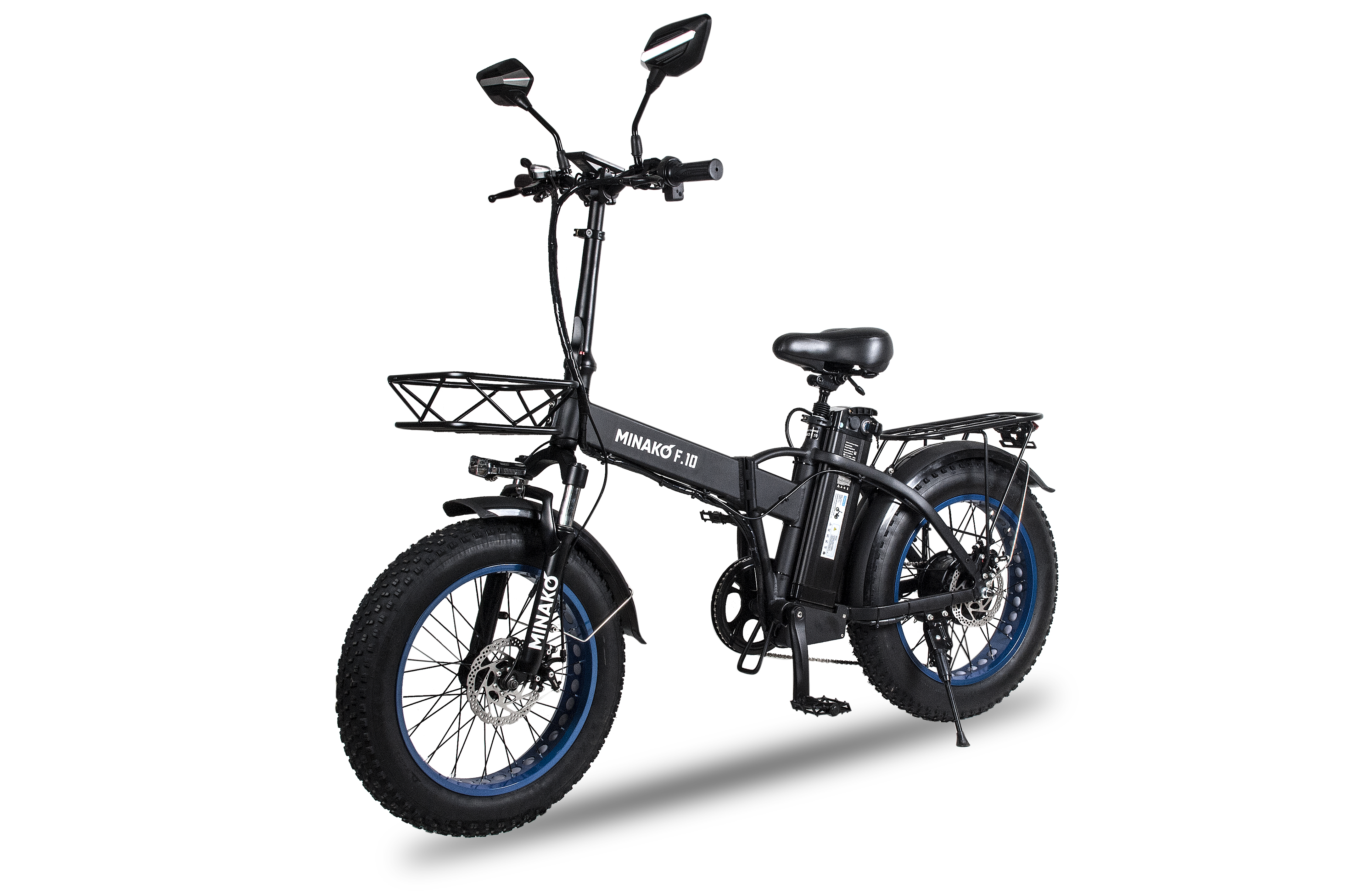 Электровелосипед Minako F10 синий 2023 гидравлика