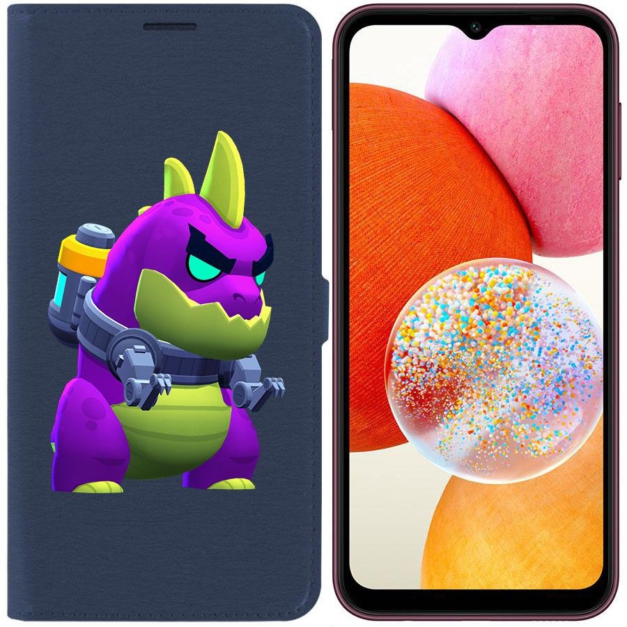 

Чехол-книжка Эко для Samsung Galaxy A14 4G (A145) Brawl Stars-Мегамонстр (синий)