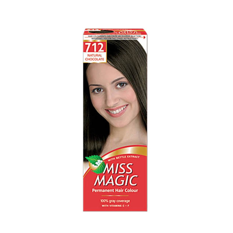Краска для волос Miss Magic Miss Magic 712 Натуральный шоколад 50 мл mandragora magic beauty натуральный шампунь для волос с янтарем и облепихой солнечный камень 200 0