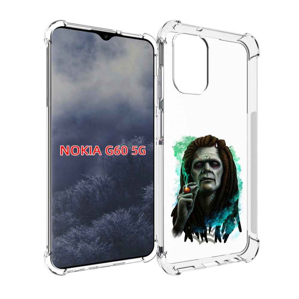 

Чехол MyPads зеленый мужчина с сигаретой для Nokia G60 5G, Прозрачный, Tocco