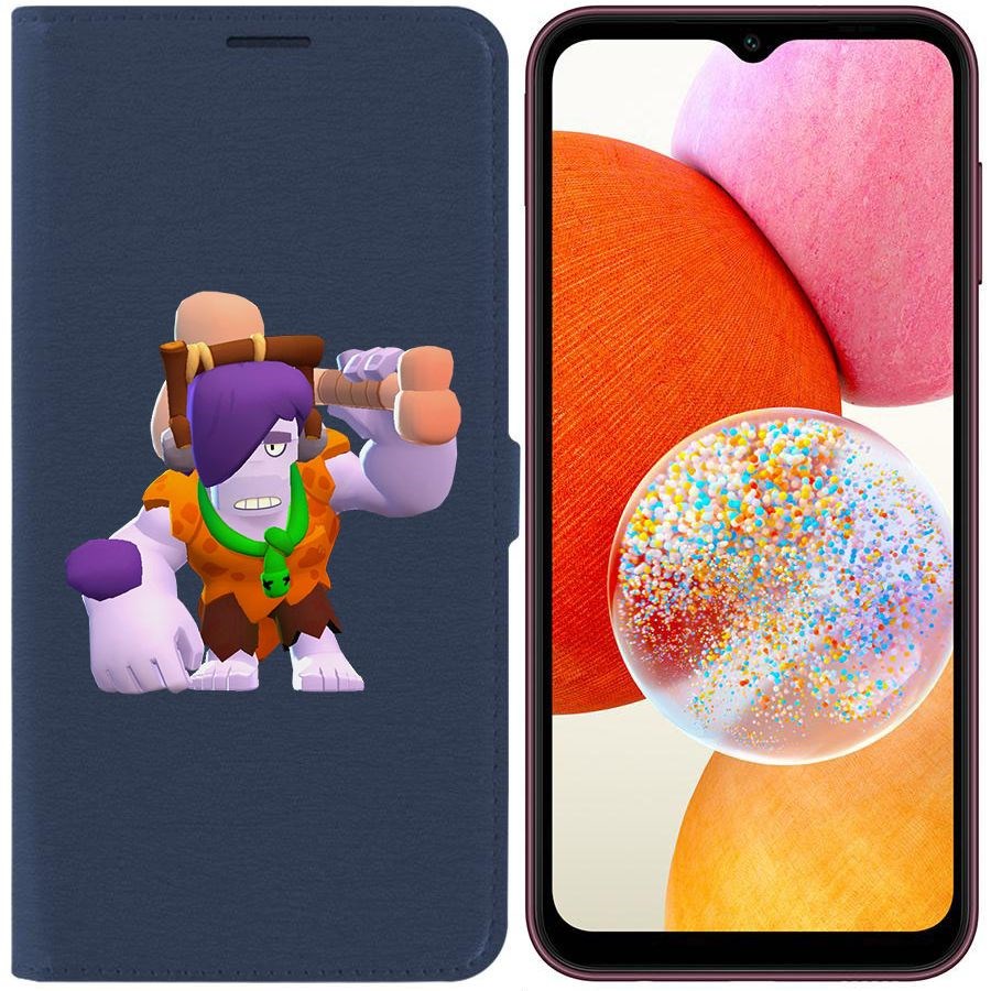 

Чехол-книжка Эко для Samsung Galaxy A14 4G (A145) Brawl Stars-Пещерный Фрэнк (синий)