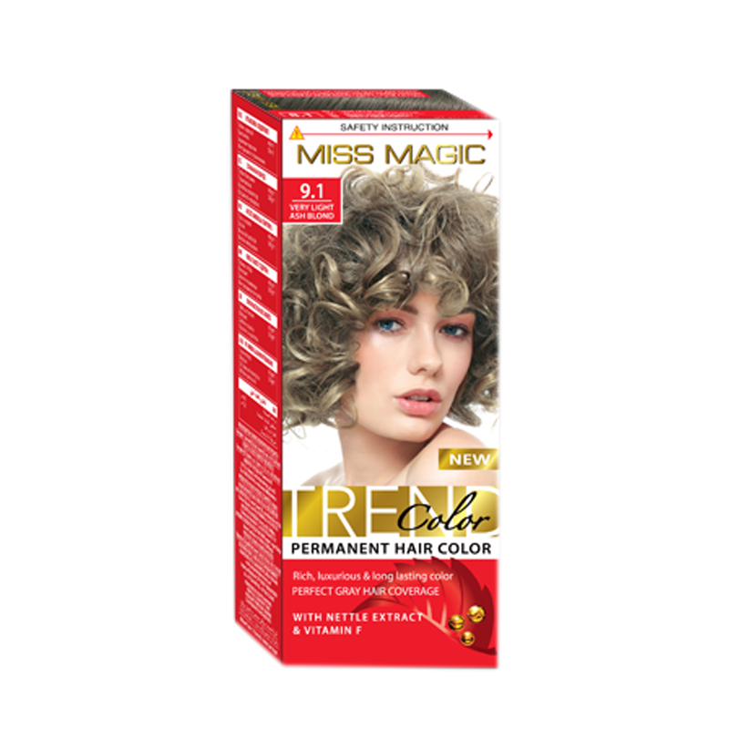 Краска для волос Miss Magic Trend Color 9.1 Блондин пепельный 90 мл yllozure блеск для губ magic color smooth lip gloss
