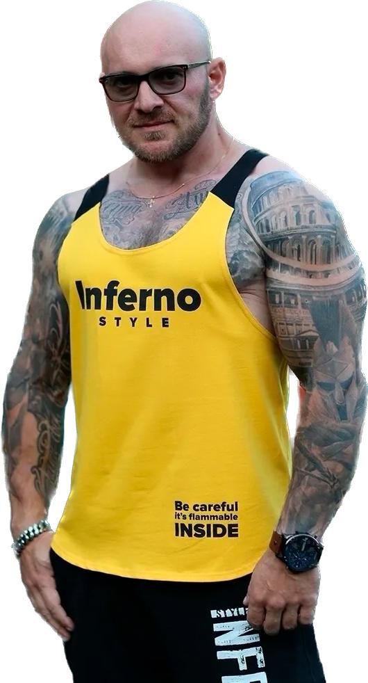 

Майка мужская INFERNO style М-006-000 желтая L, Желтый, М-006-000