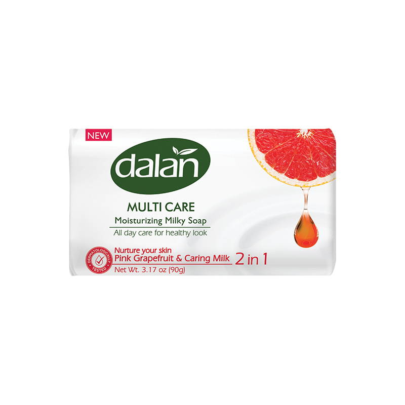 Туалетное мыло Dalan Multi Care Soap Papaya & Milk 90 г туалетное мыло глицериновое dalan glycerine soap olive oil 100 г