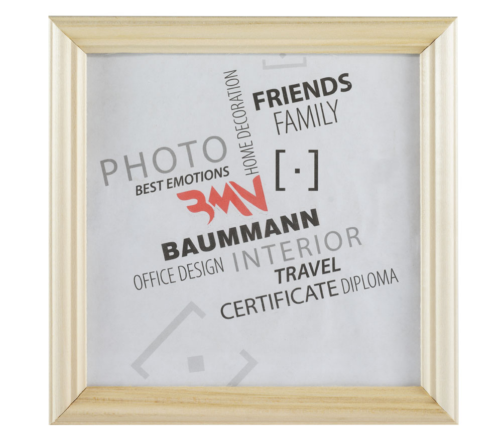 

Фоторамка Baummann 18x18 см сосна, Бежевый;белый, BFW-4009