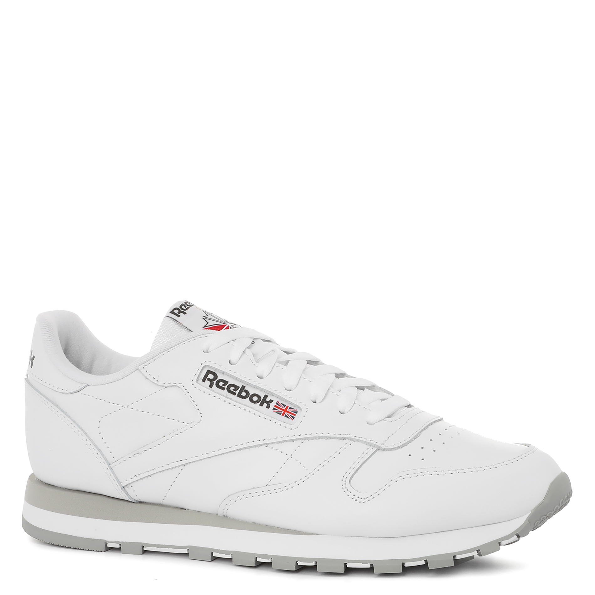 фото Кроссовки мужские reebok cl lthr белые 42.5 eu