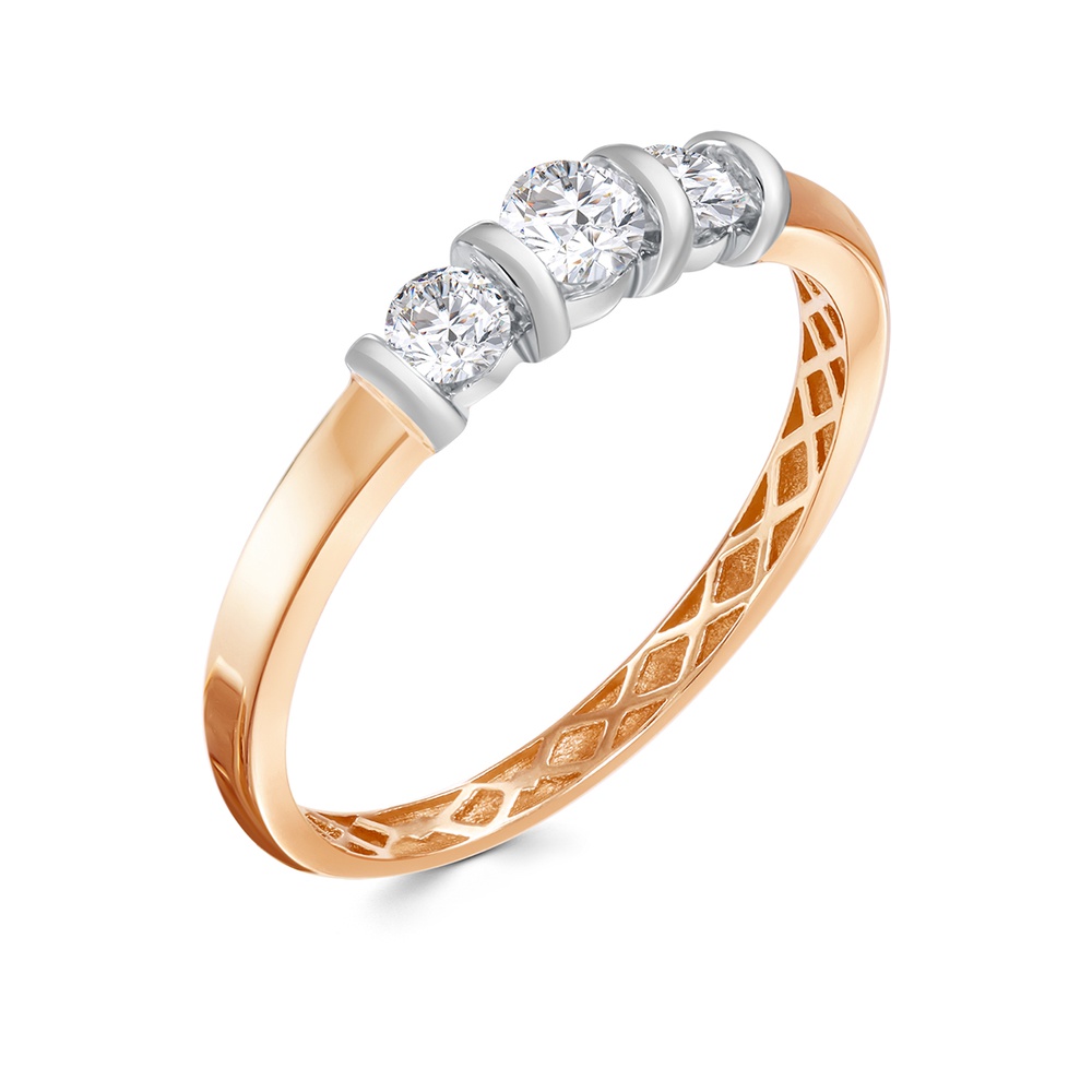 

Кольцо из золота р.  585Gold 301012730, фианит, 301012730