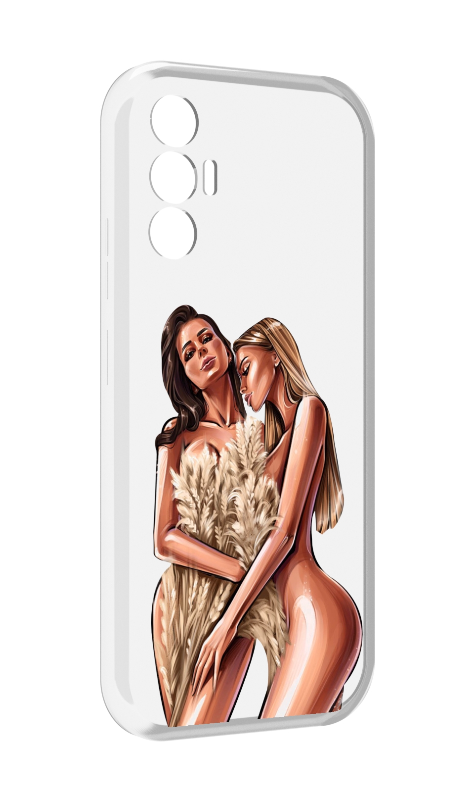 

Чехол MyPads Иллюстрированные-девушки женский для Tecno Pova 3, Прозрачный, Tocco
