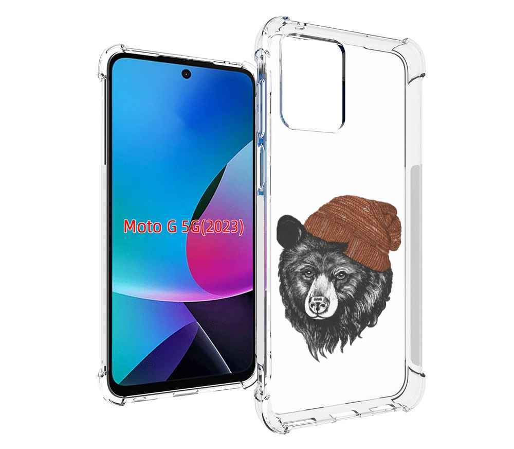 

Чехол MyPads Медведь в шапке 2 для Moto G 5G 2023, Tocco