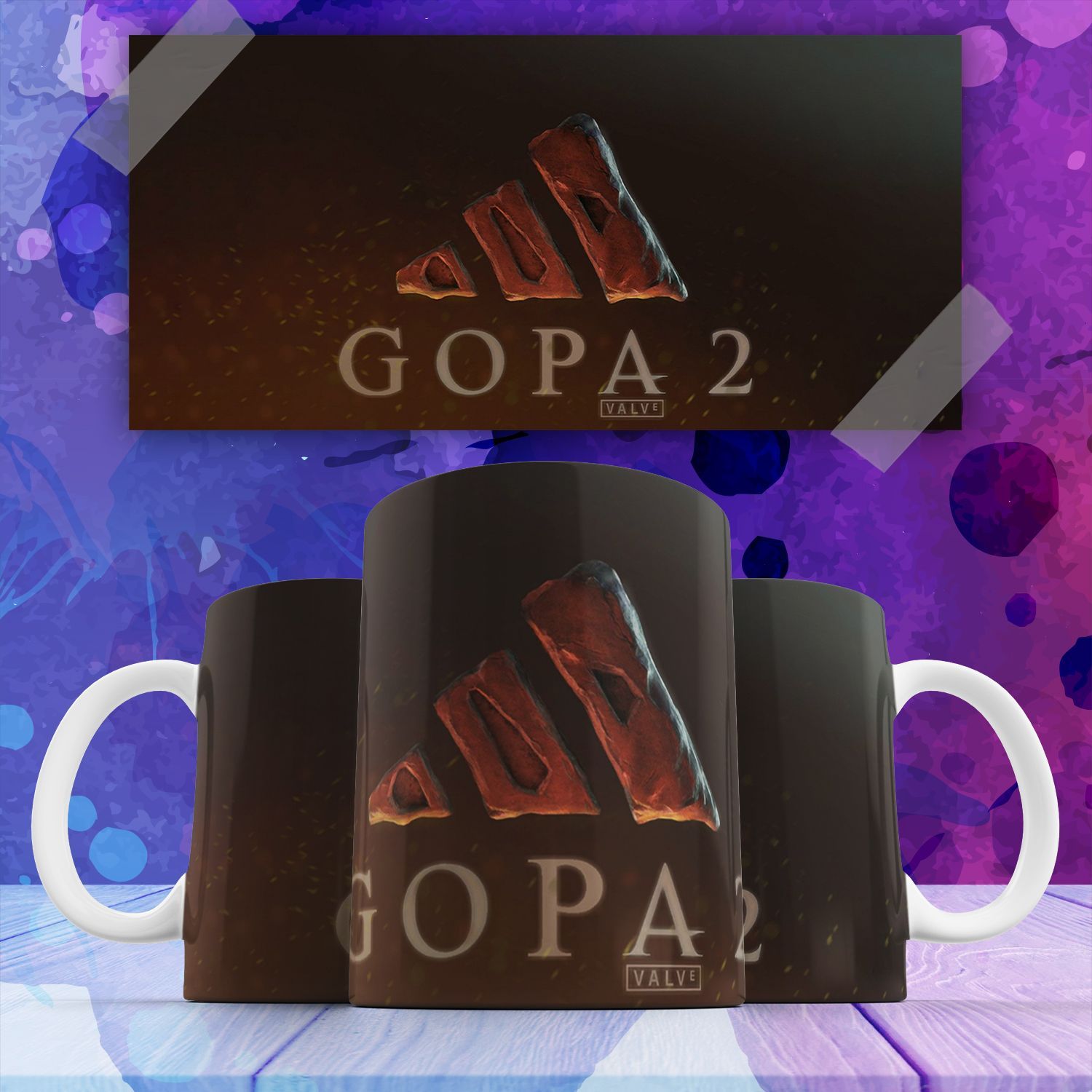 

Кружка с принтом компьютерной игры Дота dota 2 gopa 330 мл