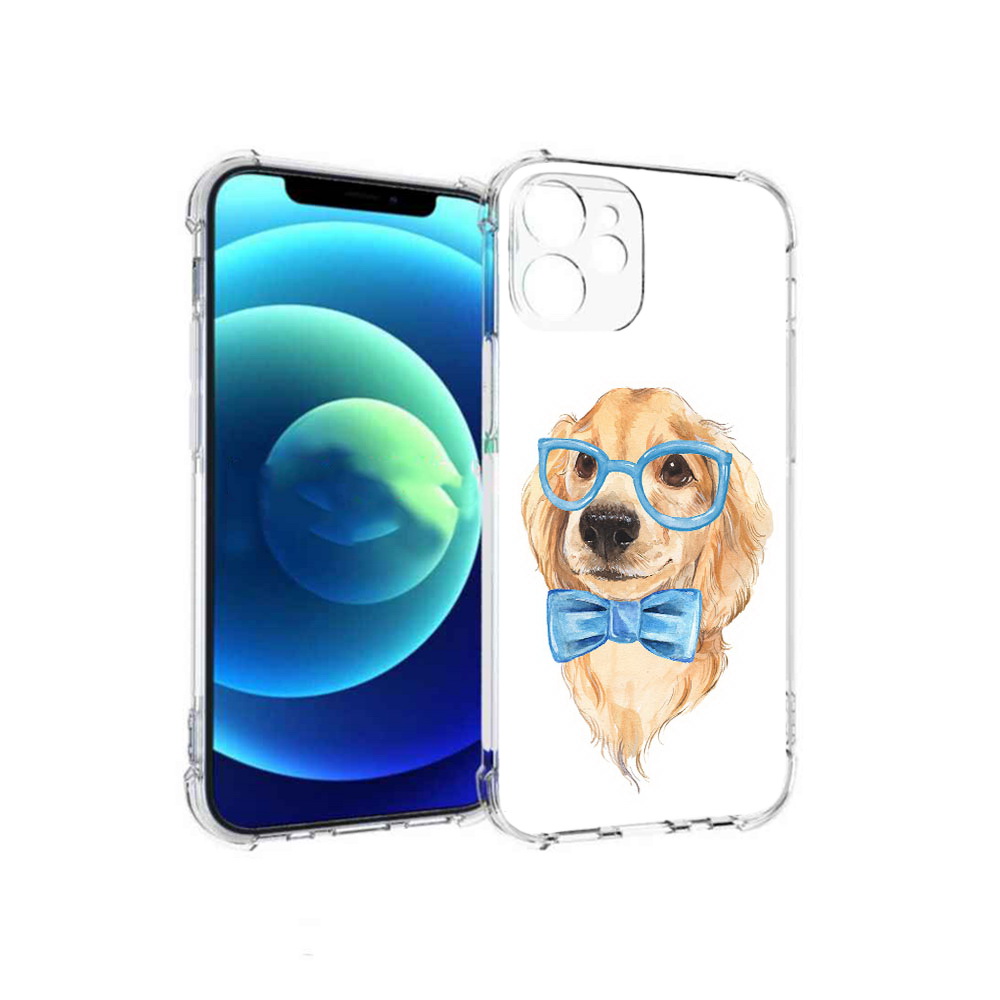 

Чехол MyPads Tocco для Apple iPhone 12 mini Собака интеллигент (PT157566.610.159), Прозрачный, Tocco