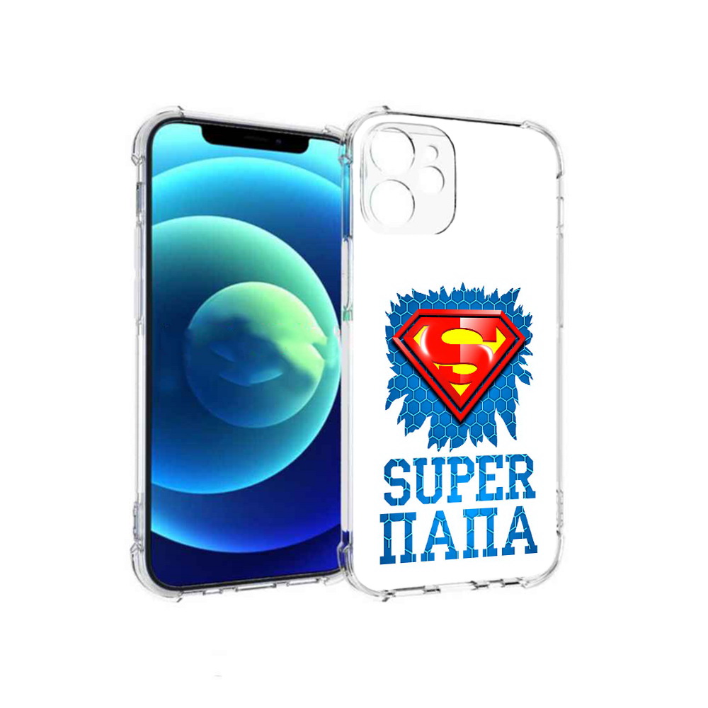 

Чехол MyPads Tocco для Apple iPhone 12 mini Супер Папа (PT157566.610.165), Прозрачный, Tocco