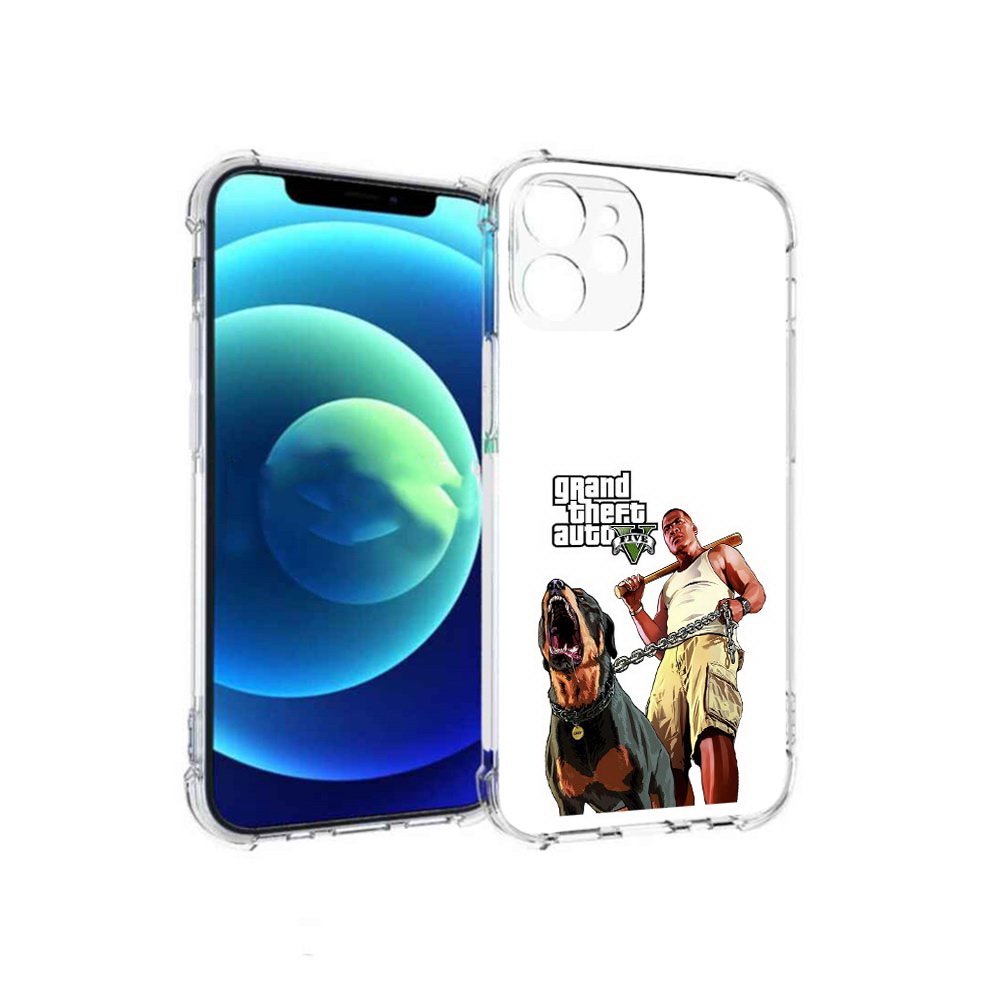 

Чехол MyPads Tocco для Apple iPhone 12 mini GTA грозная собака (PT157566.610.18), Прозрачный, Tocco