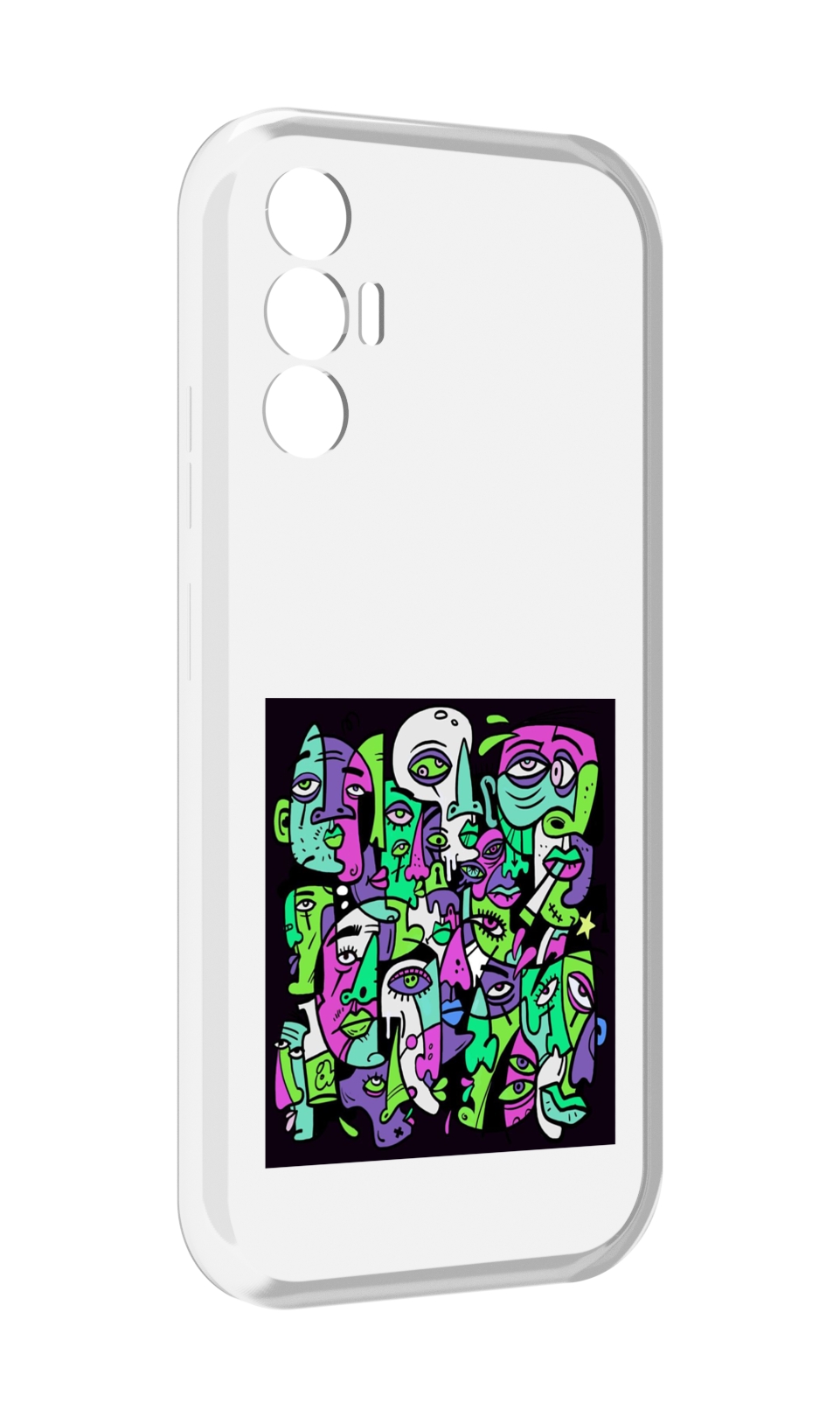 

Чехол MyPads Кривой эфир ATL для Tecno Pova 3, Прозрачный, Tocco