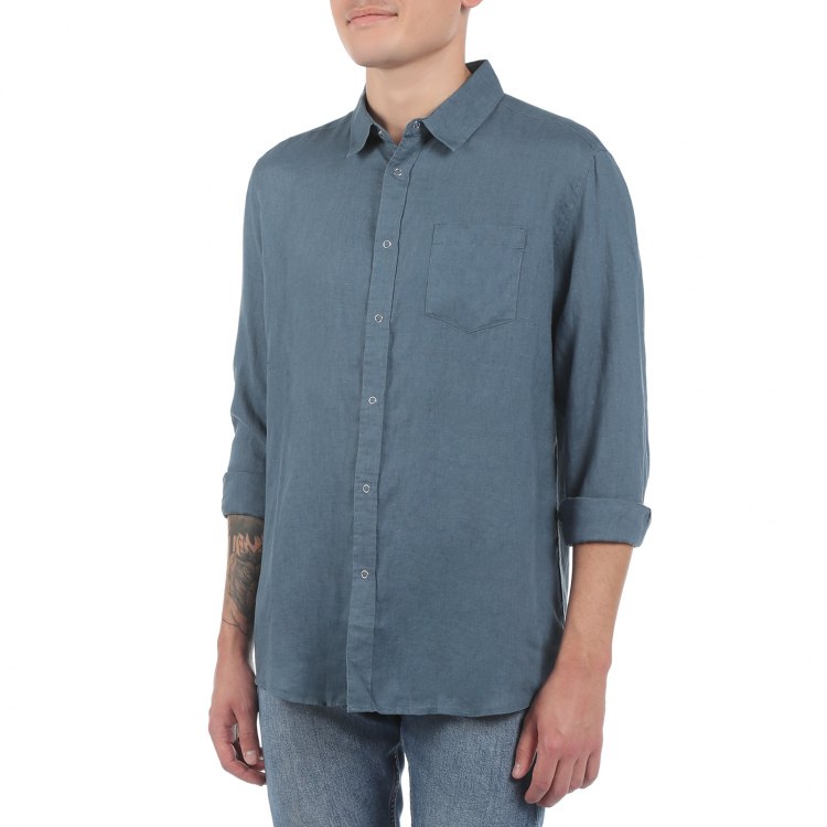 

Рубашка мужская Maison David SHIRT голубая S, Голубой, SHIRT