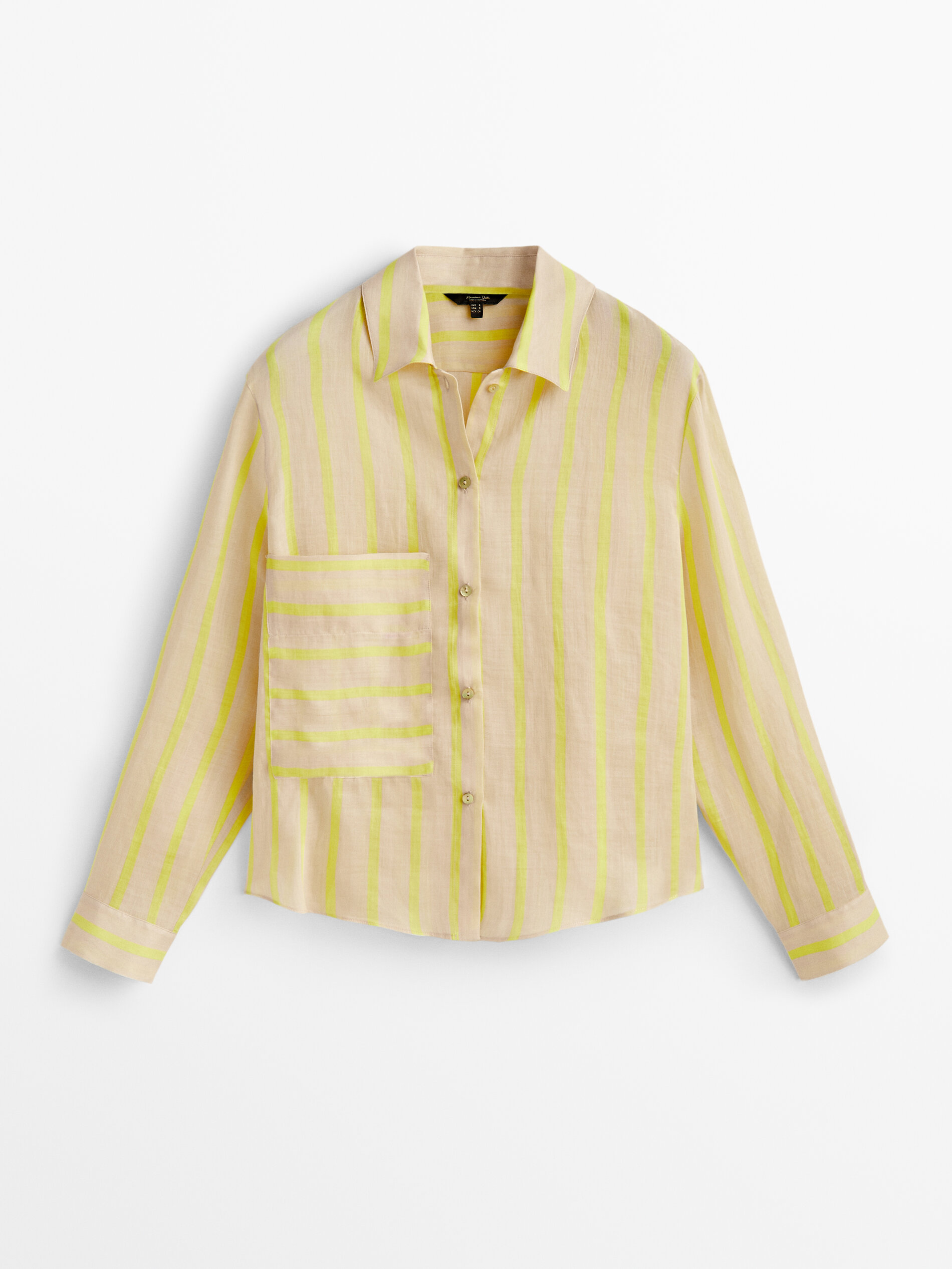 

Рубашка женская Massimo Dutti 05112841300 желтая S, 05112841300