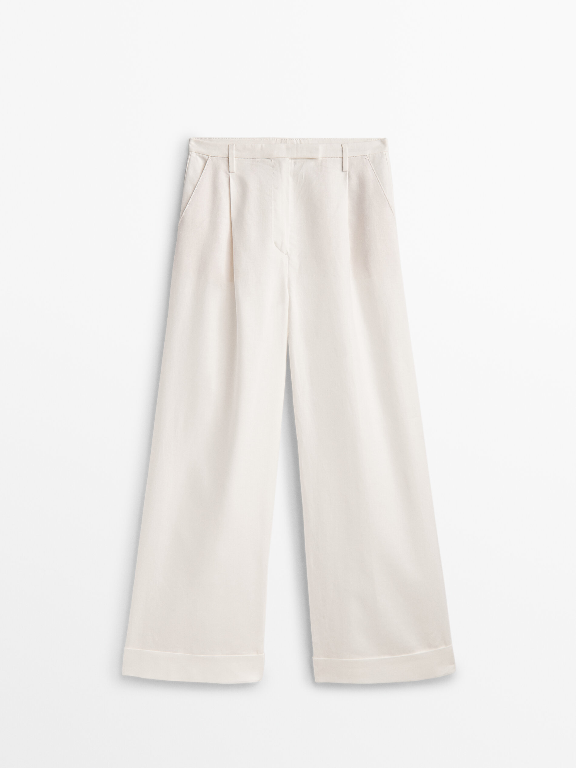 

Брюки женские Massimo Dutti 05033933251 белые 36, 05033933251
