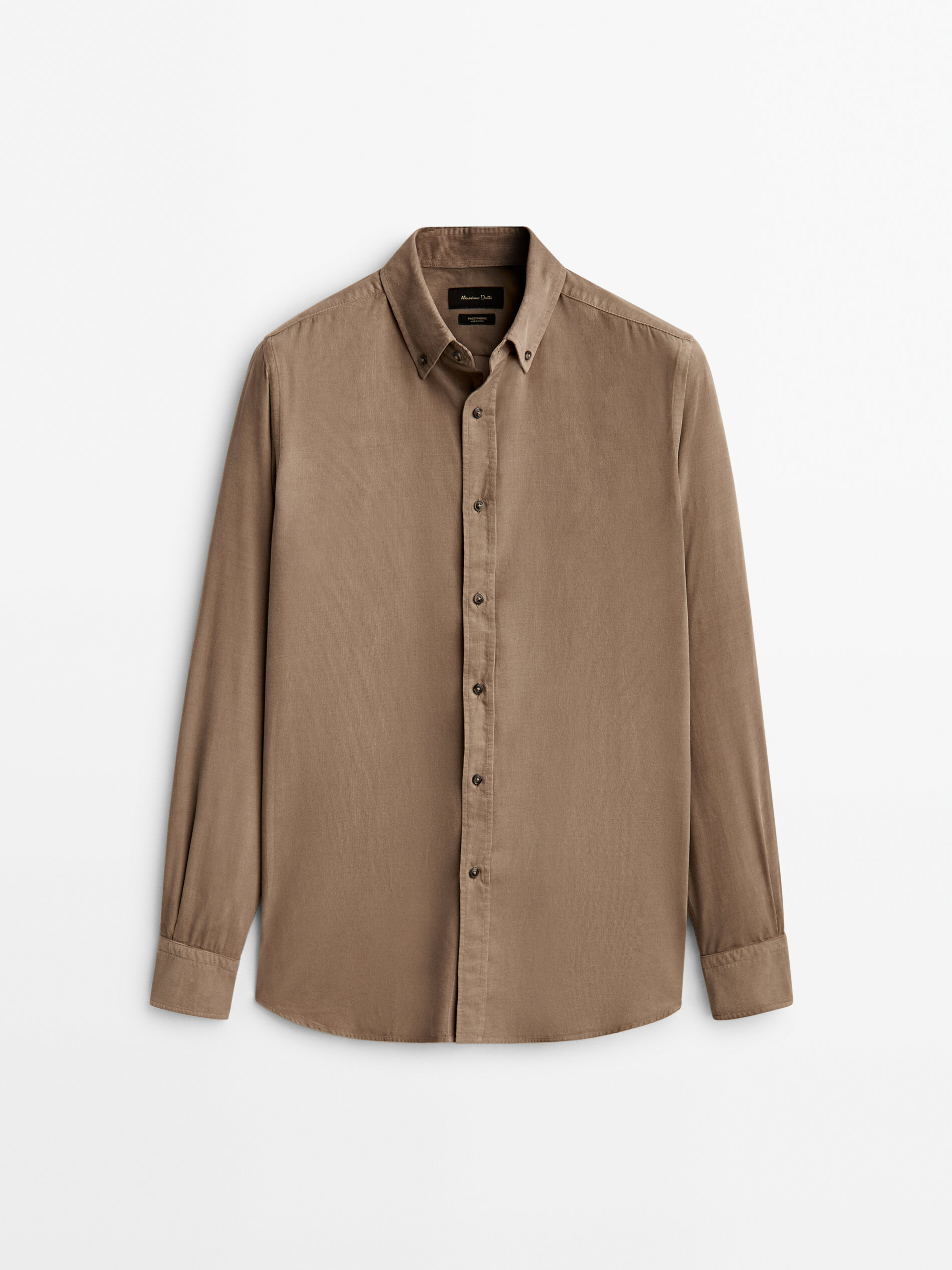 

Рубашка мужская Massimo Dutti 00135345721 бежевая L, 00135345721
