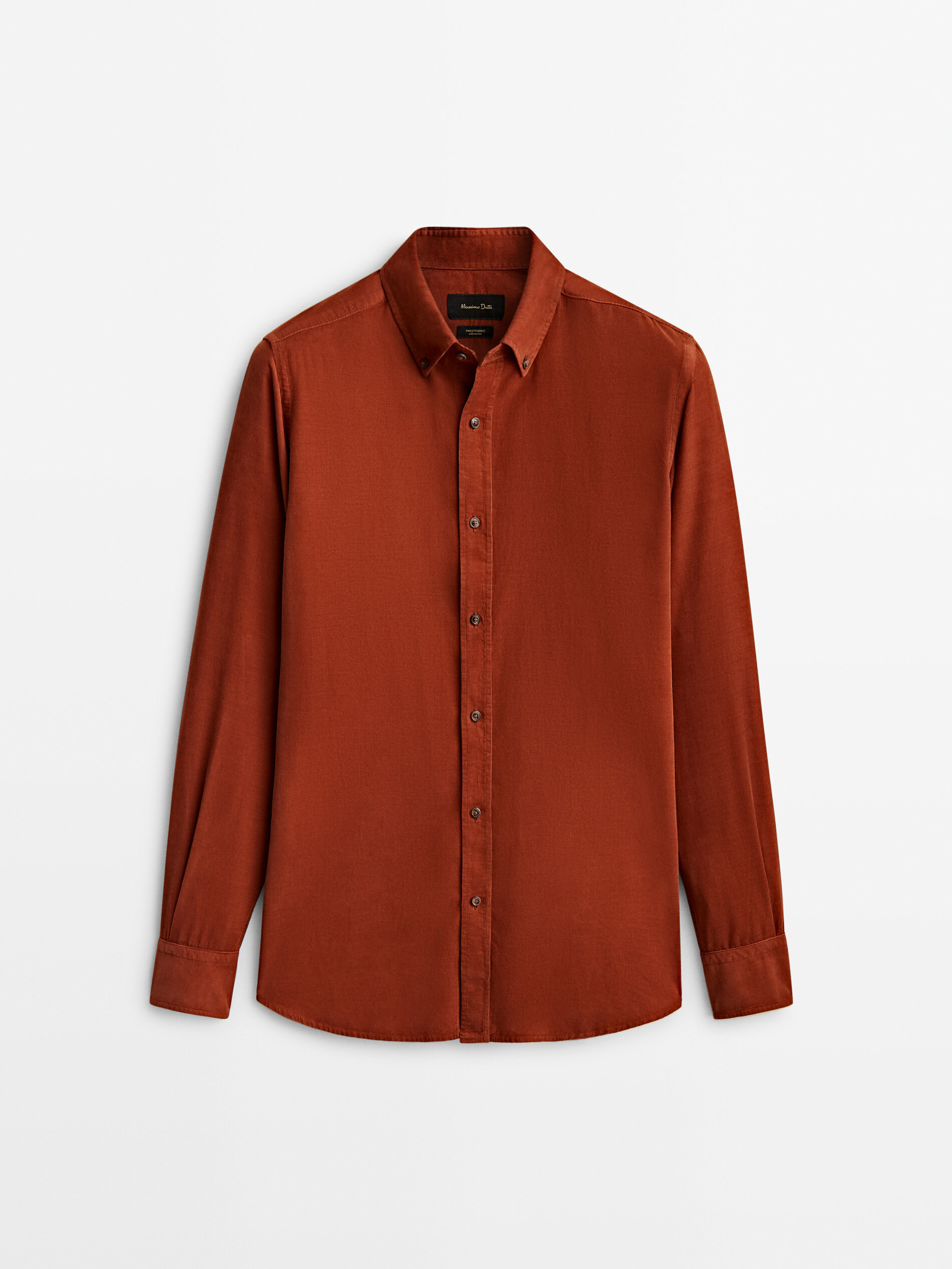 

Рубашка мужская Massimo Dutti 00135345670 коричневая L, 00135345670