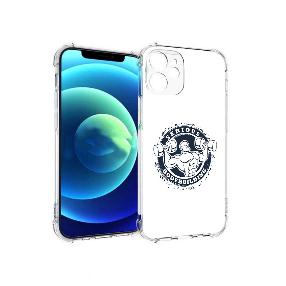 

Чехол MyPads Tocco для Apple iPhone 12 mini бодибилдинг воля к победе (PT157566.610.231), Прозрачный, Tocco