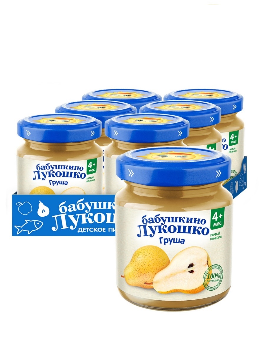 

Пюре Бабушкино Лукошко груша с 4 месяцев 6 шт х 100 г