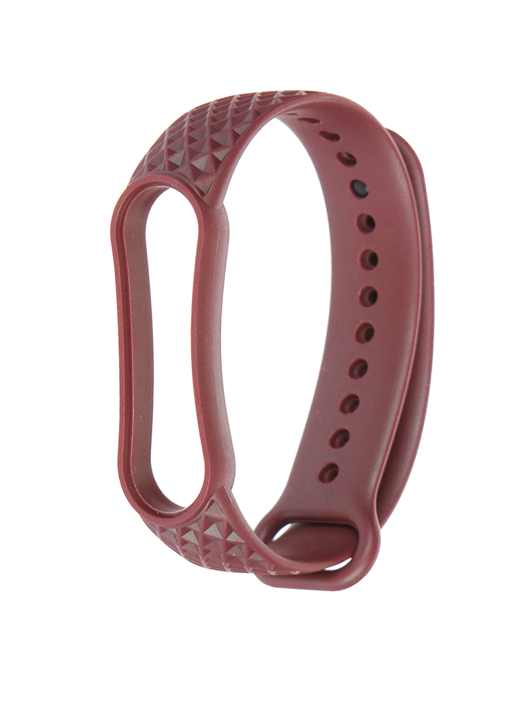

Ремешок Zibelino для Mi Band 5/6 Silicone Waffle Bordo ZBS-W-XIMB5-BRD, Mi Band 5/6