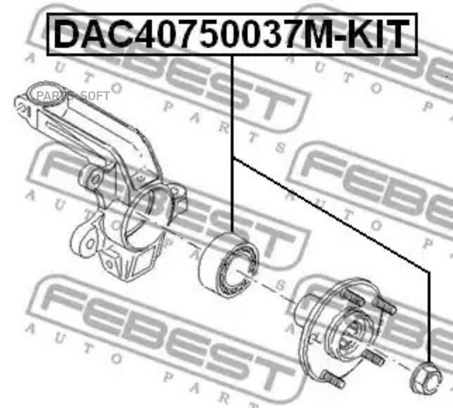 

Подшипник Ступицы Dac40750037M-Kit Febest Dac40750037Mkit