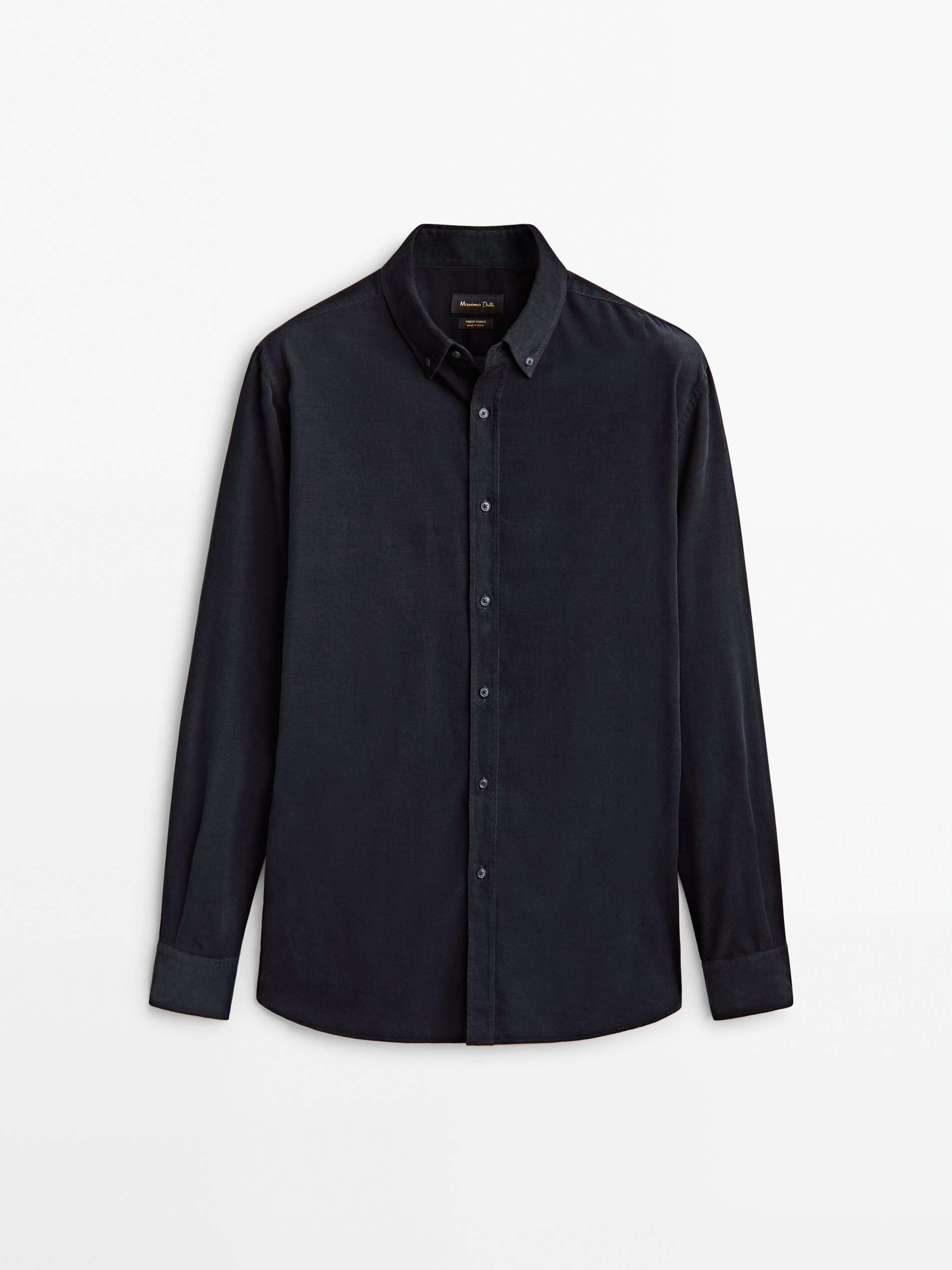 

Рубашка мужская Massimo Dutti 00135346401 синяя L, 00135346401