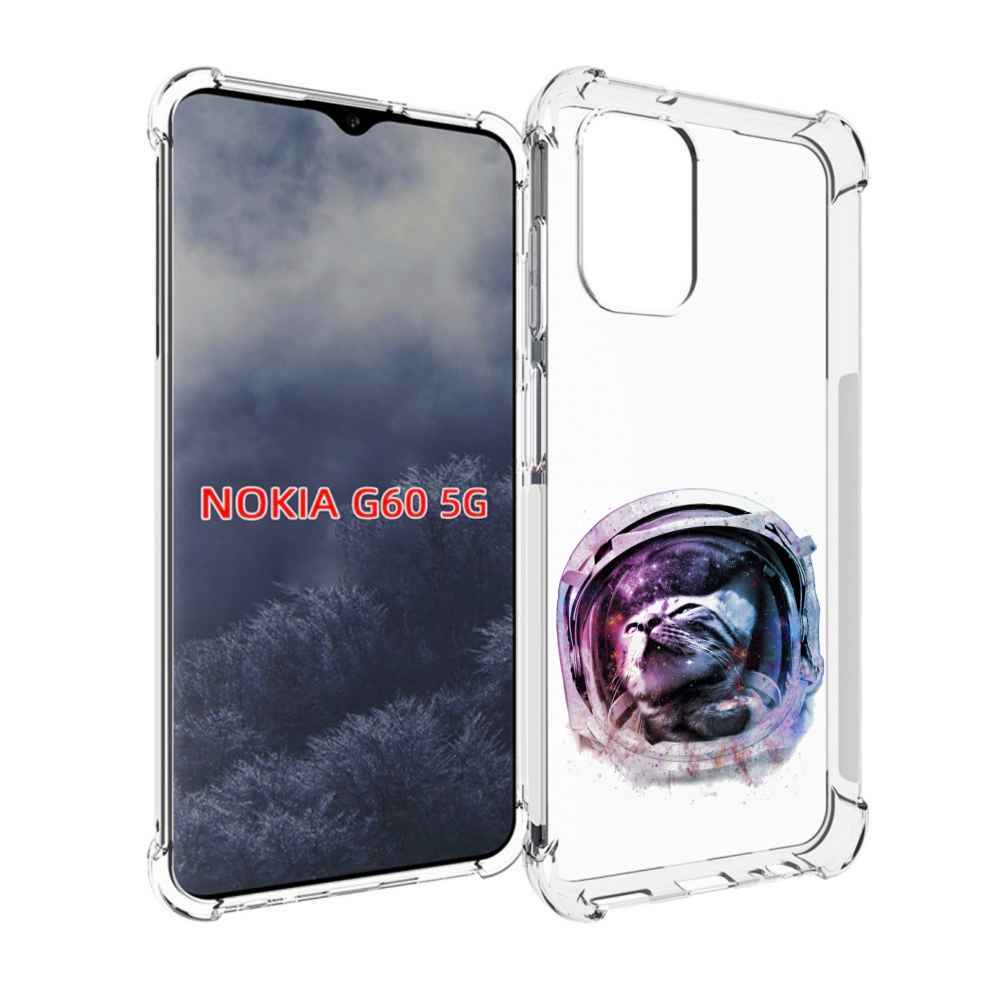 

Чехол MyPads кот в шлеме для Nokia G60 5G, Прозрачный, Tocco