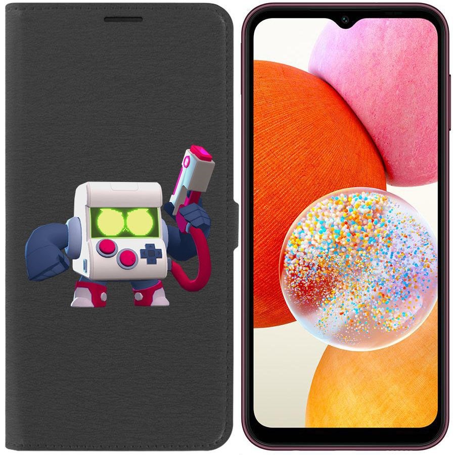 

Чехол-книжка Эко для Samsung Galaxy A14 4G (A145) Brawl Stars-8-БИТ классический (черный)