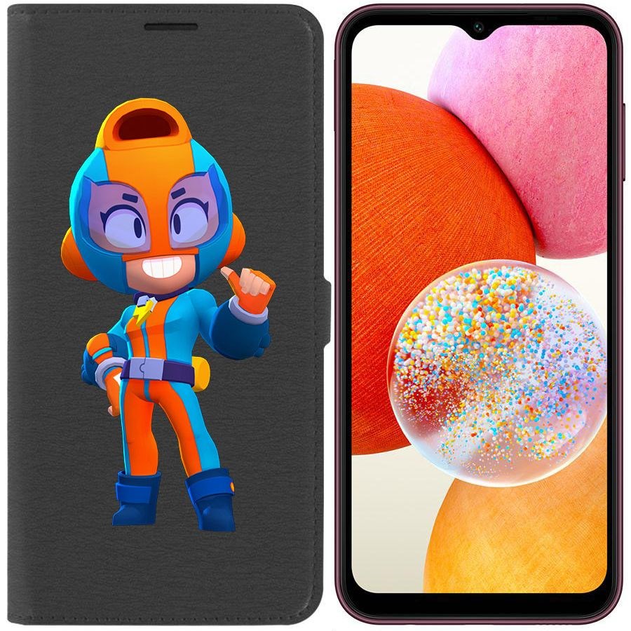 

Чехол-книжка Эко для Samsung Galaxy A14 4G (A145) Brawl Stars-GT Макс (черный)