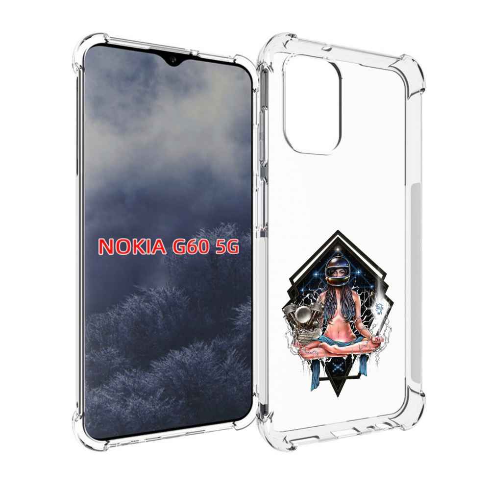 

Чехол MyPads красивая девушка в шлеме для Nokia G60 5G, Прозрачный, Tocco