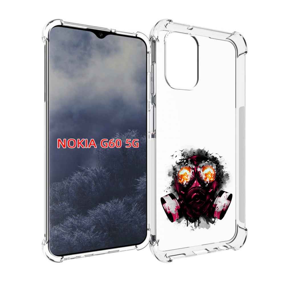 

Чехол MyPads красный противогаз для Nokia G60 5G, Прозрачный, Tocco