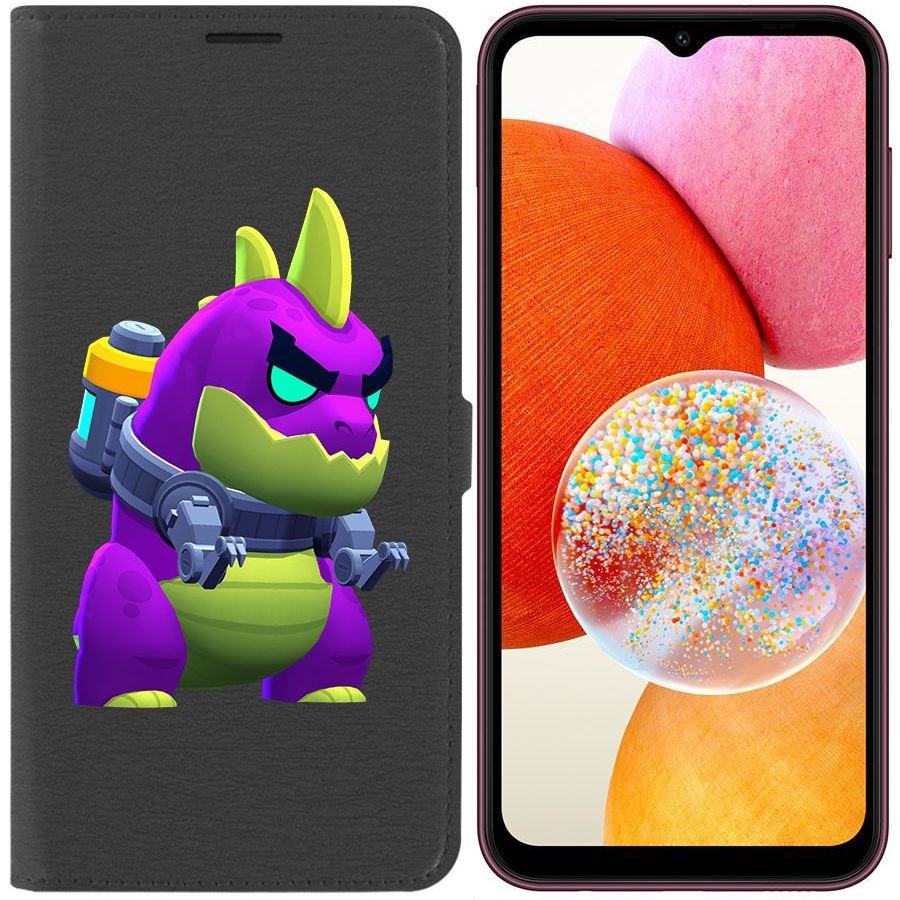 

Чехол-книжка Эко для Samsung Galaxy A14 4G (A145) Brawl Stars-Мегамонстр (черный)