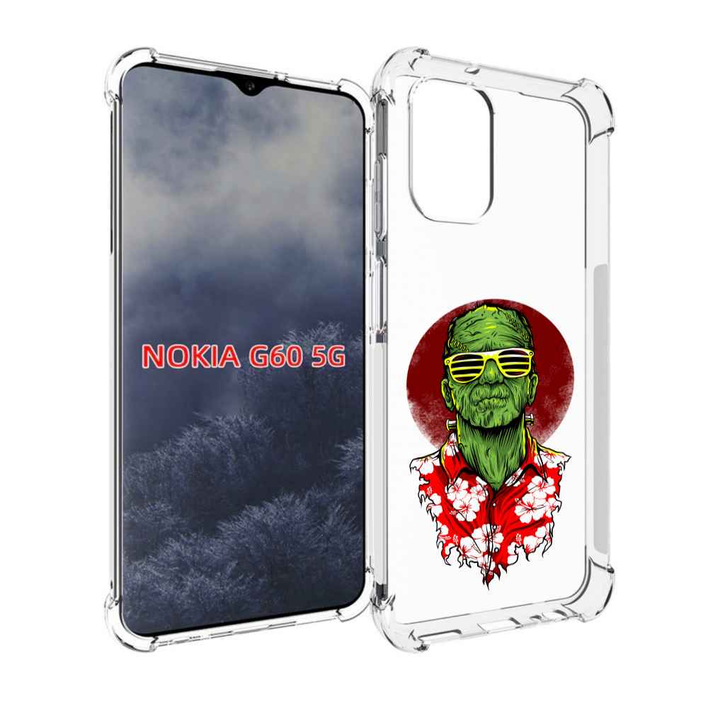 

Чехол MyPads крутой зеленый мужчина в очках для Nokia G60 5G, Прозрачный, Tocco