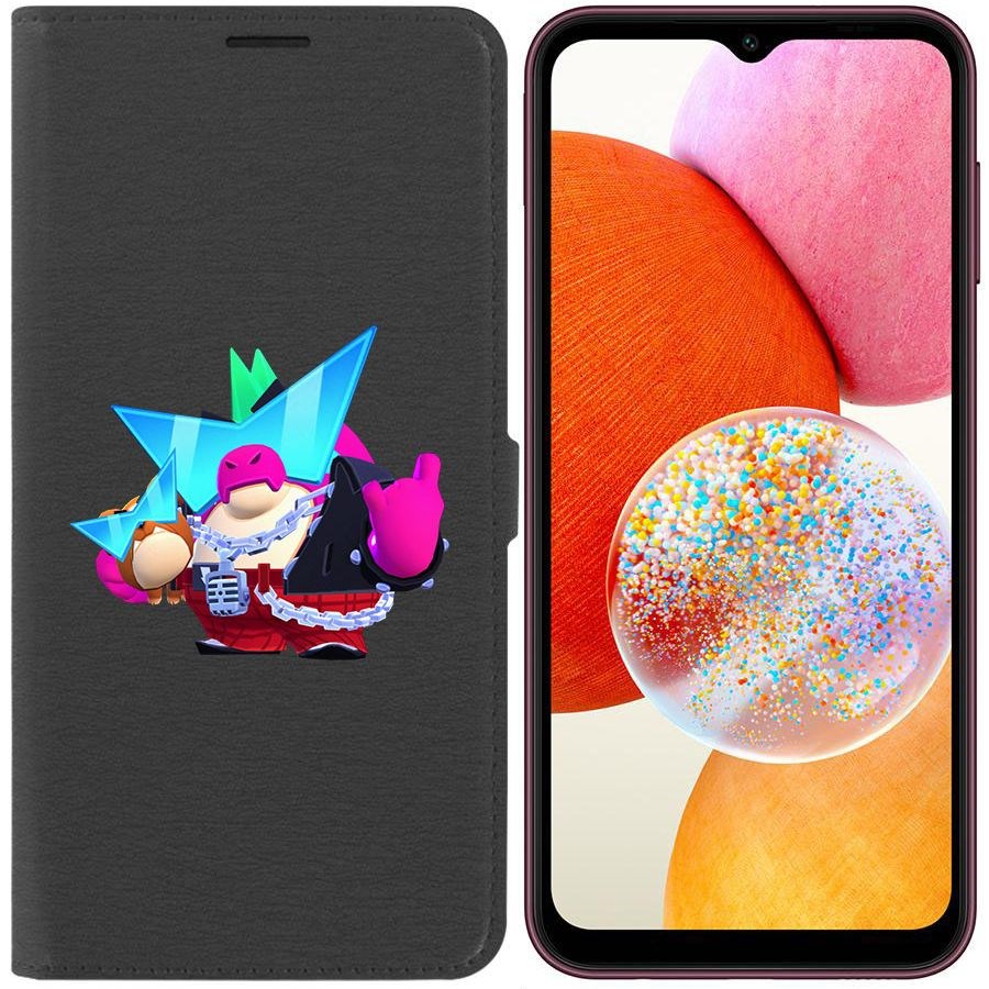 

Чехол-книжка Эко для Samsung Galaxy A14 4G (A145) Brawl Stars-Плохиш Базз (черный)