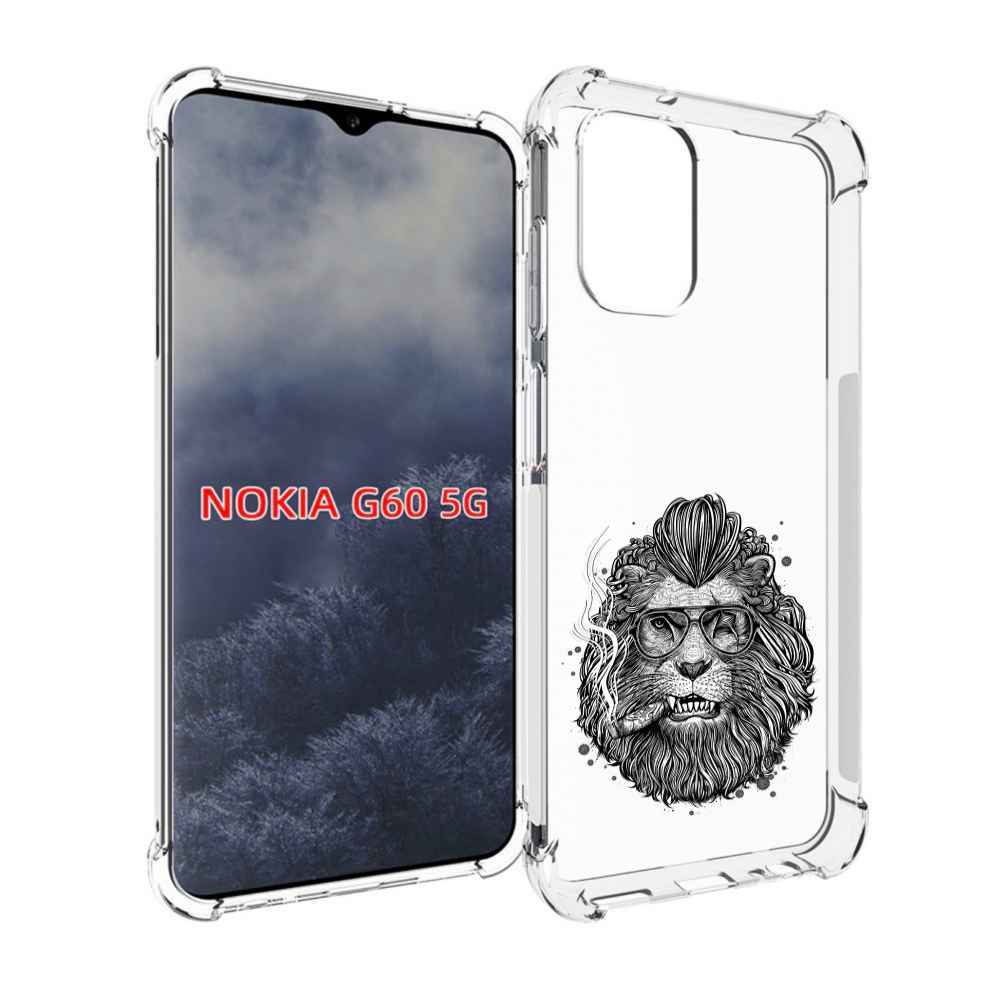 

Чехол MyPads курящий лев для Nokia G60 5G, Прозрачный, Tocco