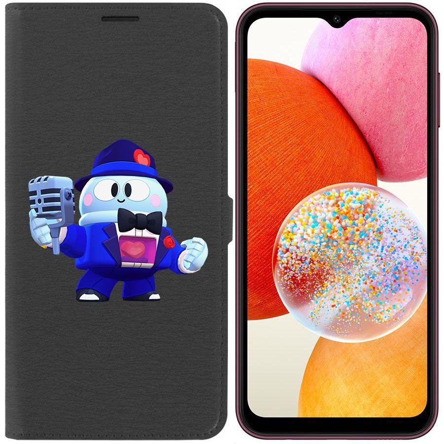 

Чехол-книжка Эко для Samsung Galaxy A14 4G (A145) Brawl Stars-Стильный Лу (черный)