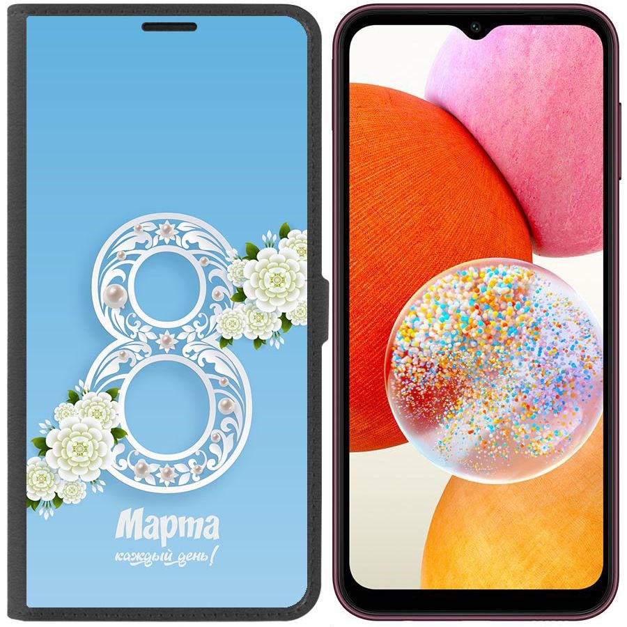 

Чехол-книжка Эко для Samsung Galaxy A14 4G (A145) Восьмое каждый день (черный)