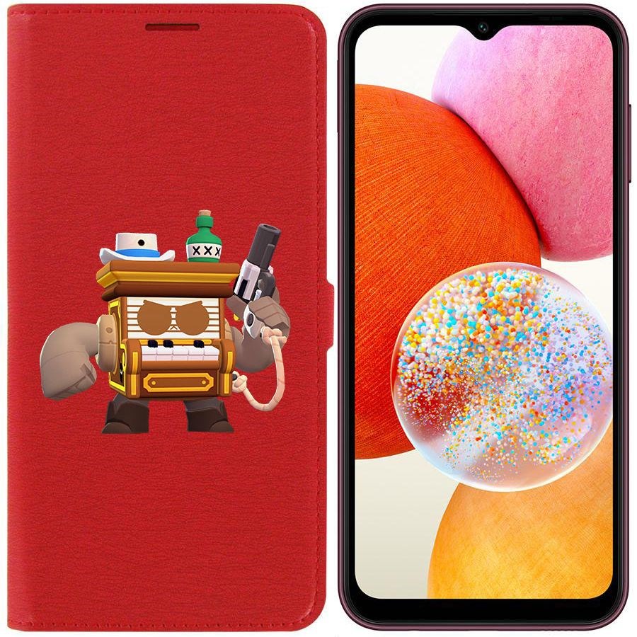 

Чехол-книжка Эко для Samsung Galaxy A14 4G (A145) Brawl Stars-8-БИТ из салуна (красный)